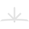 Ekena Millwork Alberta Architectural Grade PVC Gable Bracket, 108"W x 54"H x 2"D x 6"F, 12/12 Pitch GBP108X54X0206ALB00 - alternate 4